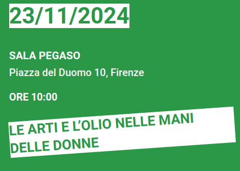 Saccardi sabato 23 al convegno “Le arti l’olio nelle mani delle donn...